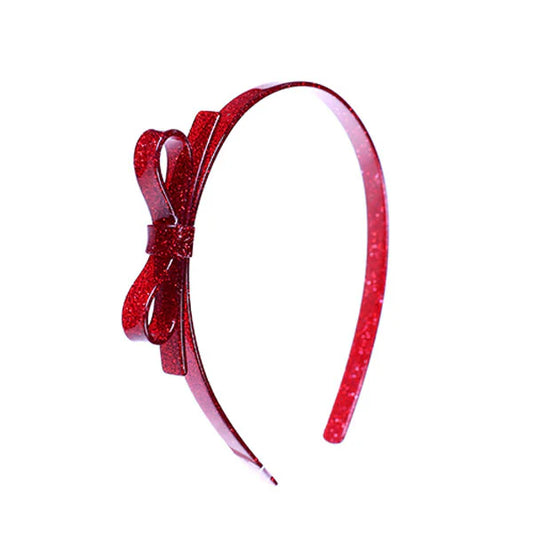 Red Thin Glitter Headband