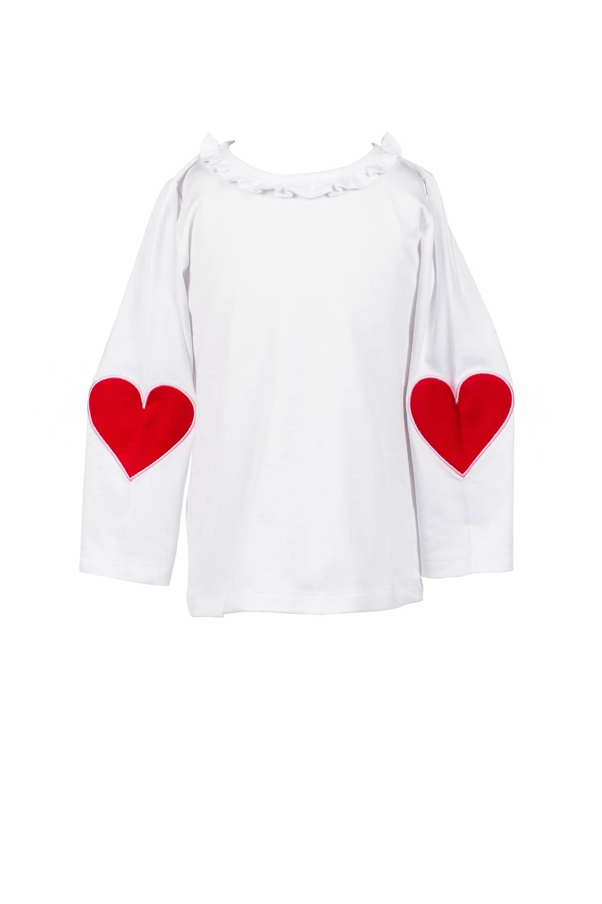 Heart Applique Shirt - Red Hearts