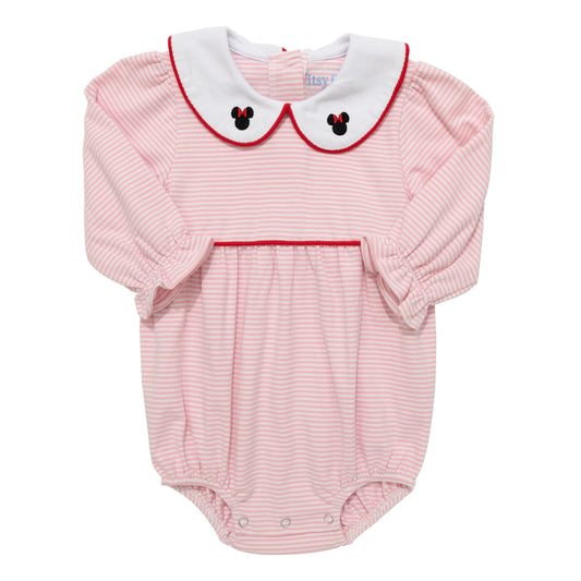 Pink Stripe LS Mouse Bubble