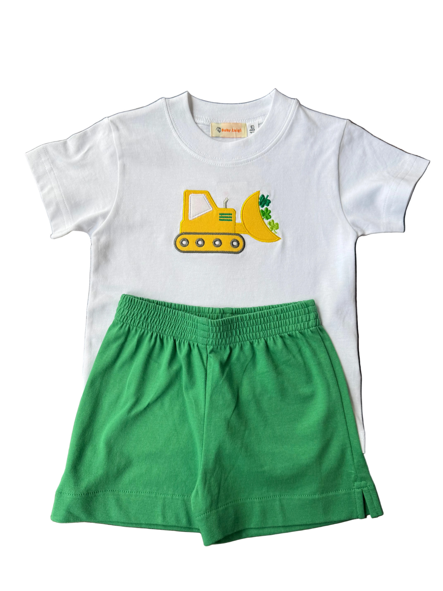 Shamrock Bulldozer Applique Shirt