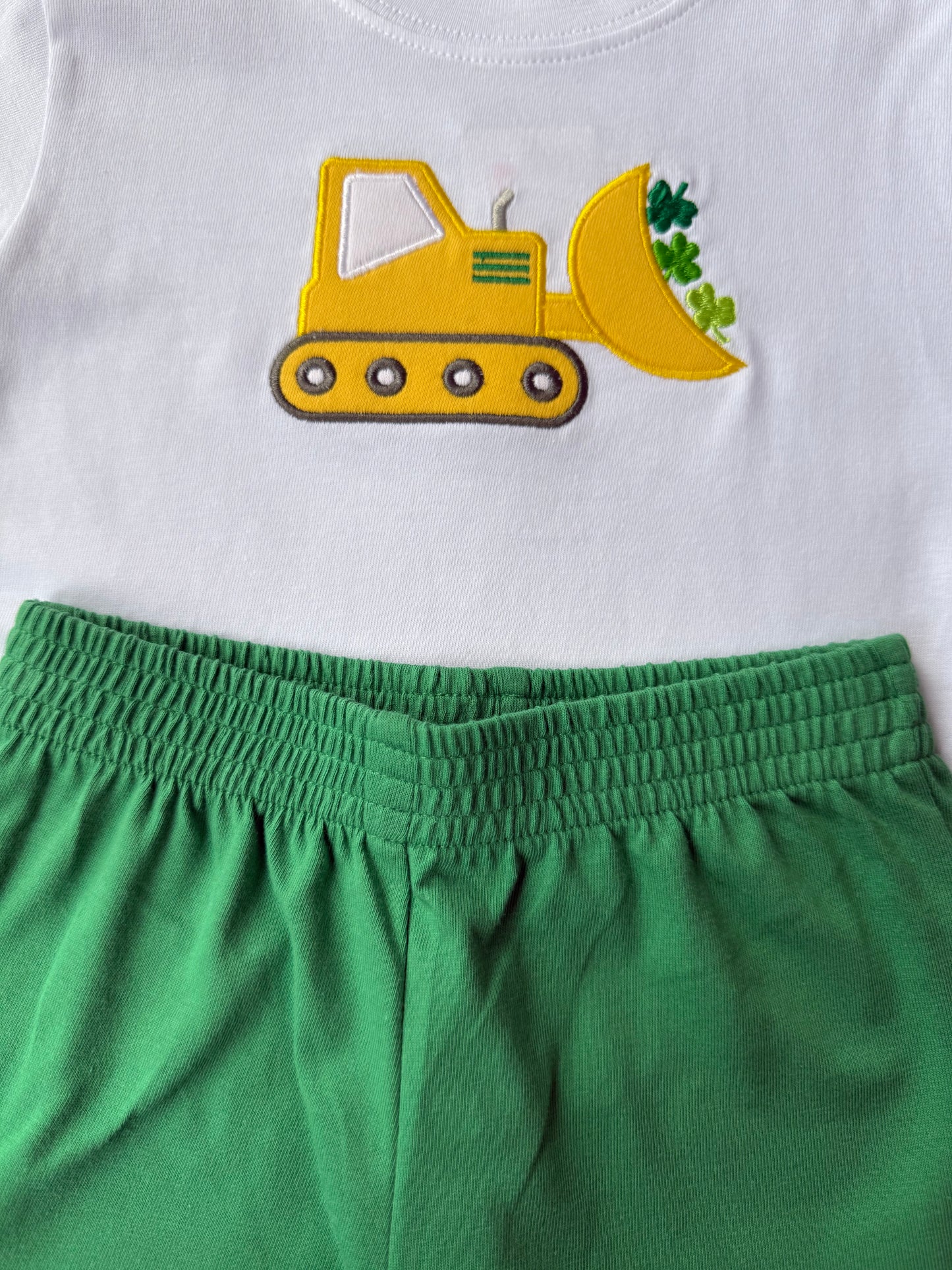 Shamrock Bulldozer Applique Shirt