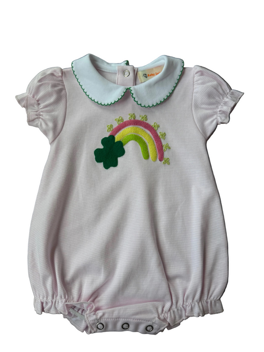 Shamrock Rainbow Applique Bubble