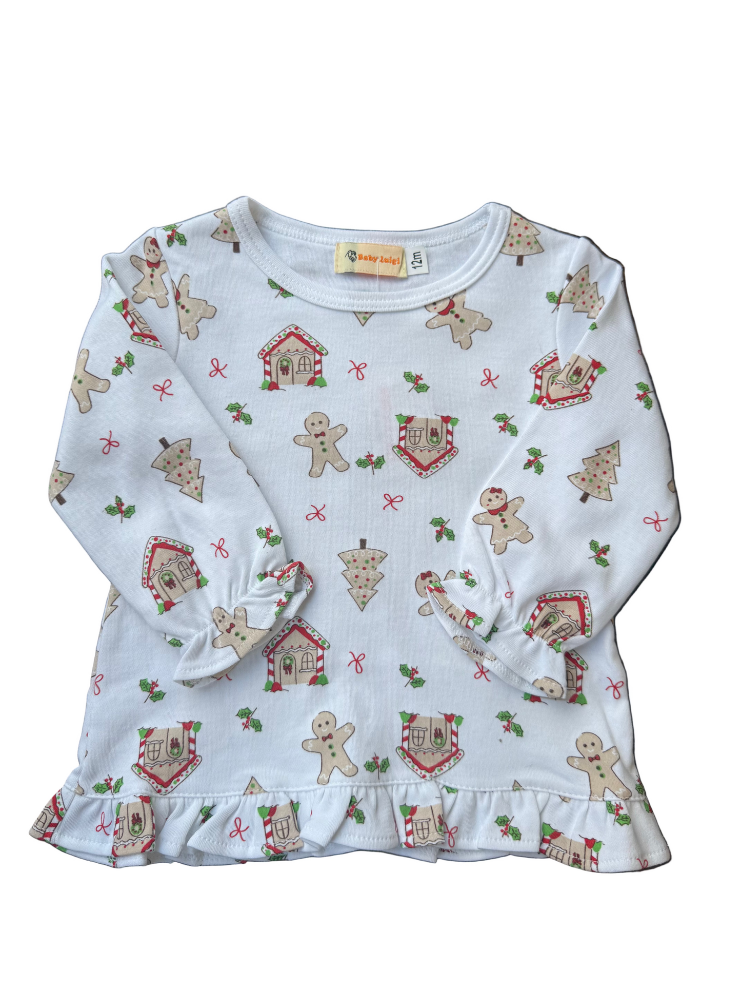 Gingerbread Ruffle Swing Top