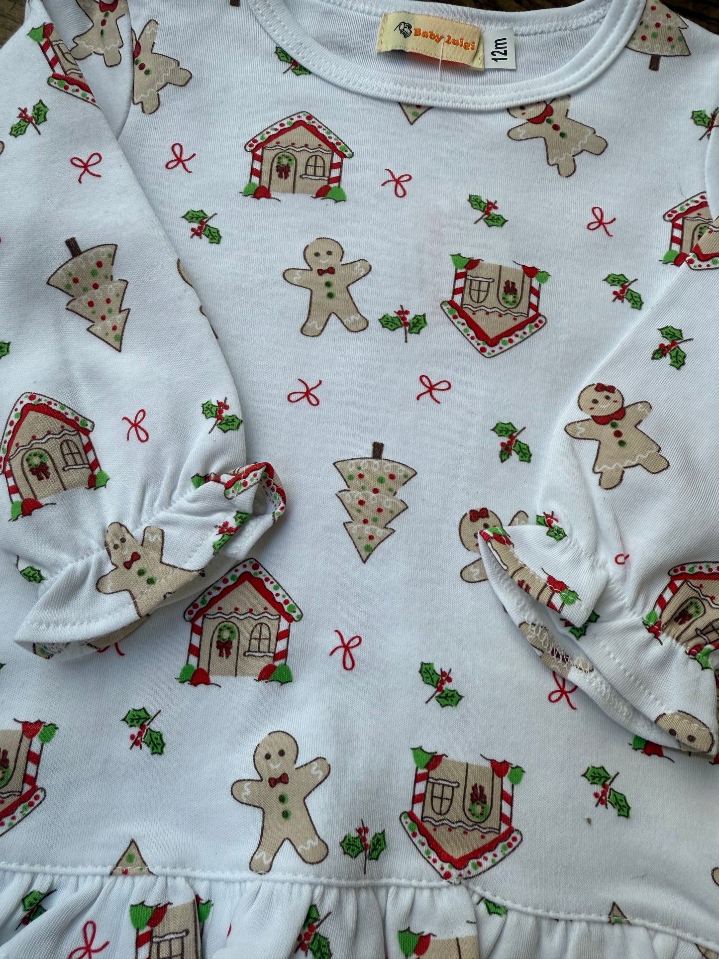 Gingerbread Ruffle Swing Top