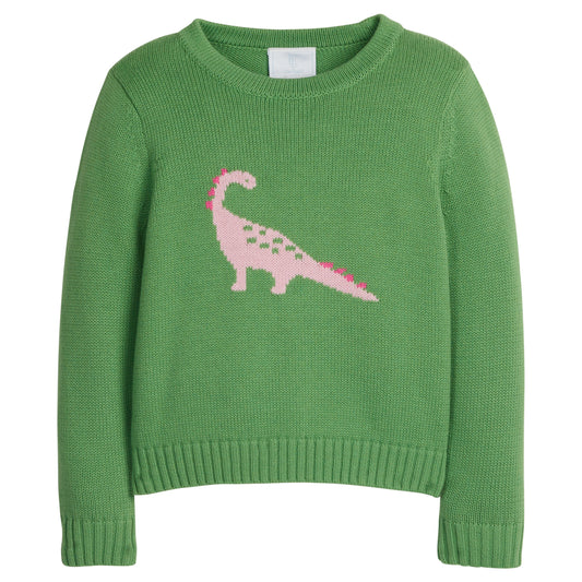 Intarsia Sweater - Pink Dinosaur