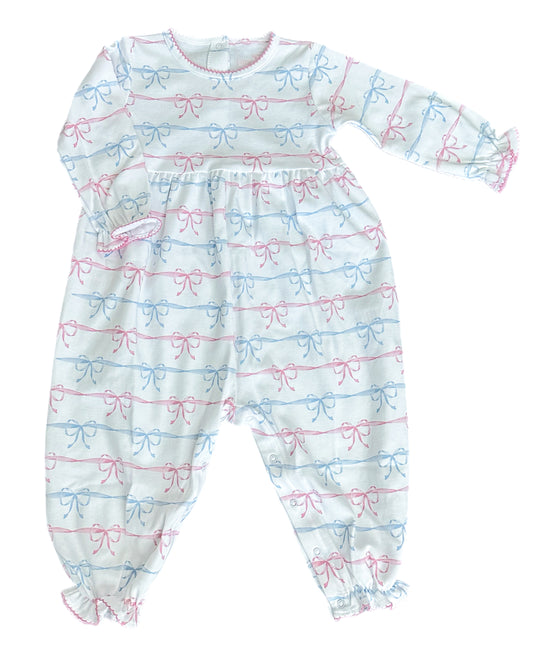 *PRE-ORDER* Isla Knit Long Bubble - Pink and Blue Bows