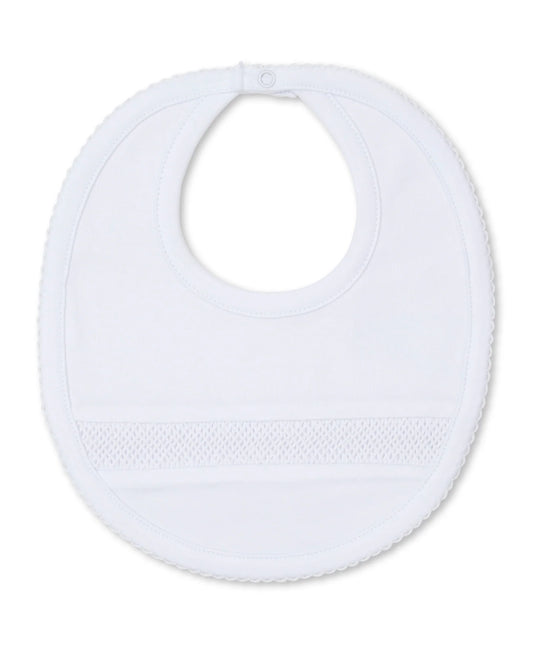 Hand Smocked White Bib