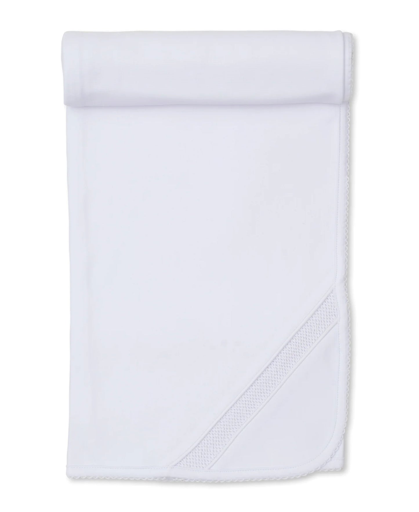 Hand Smocked White Blanket