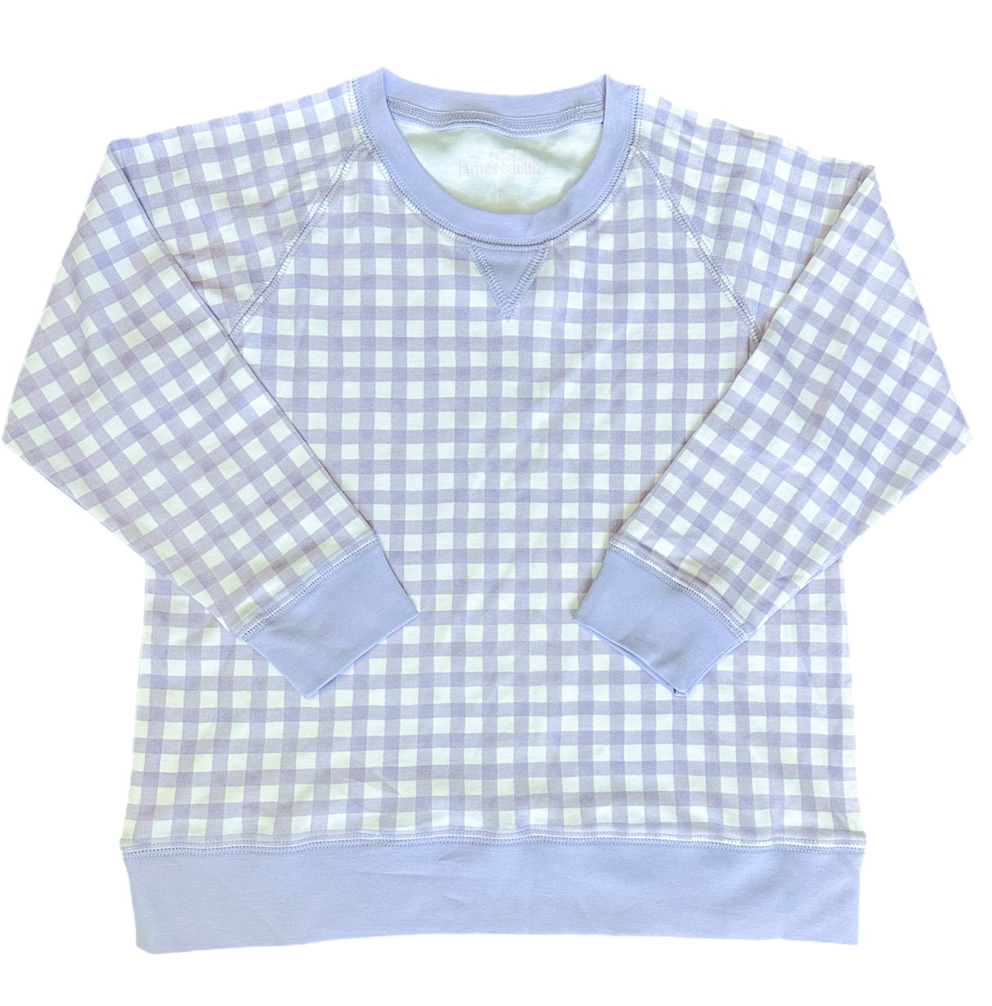 Sidney Sweatshirt - Lavender Gingham