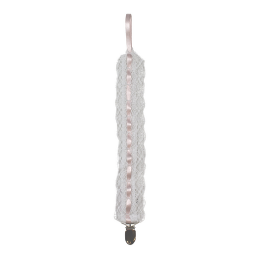 *PRE-ORDER* Pacifier Clip - Pink Lace