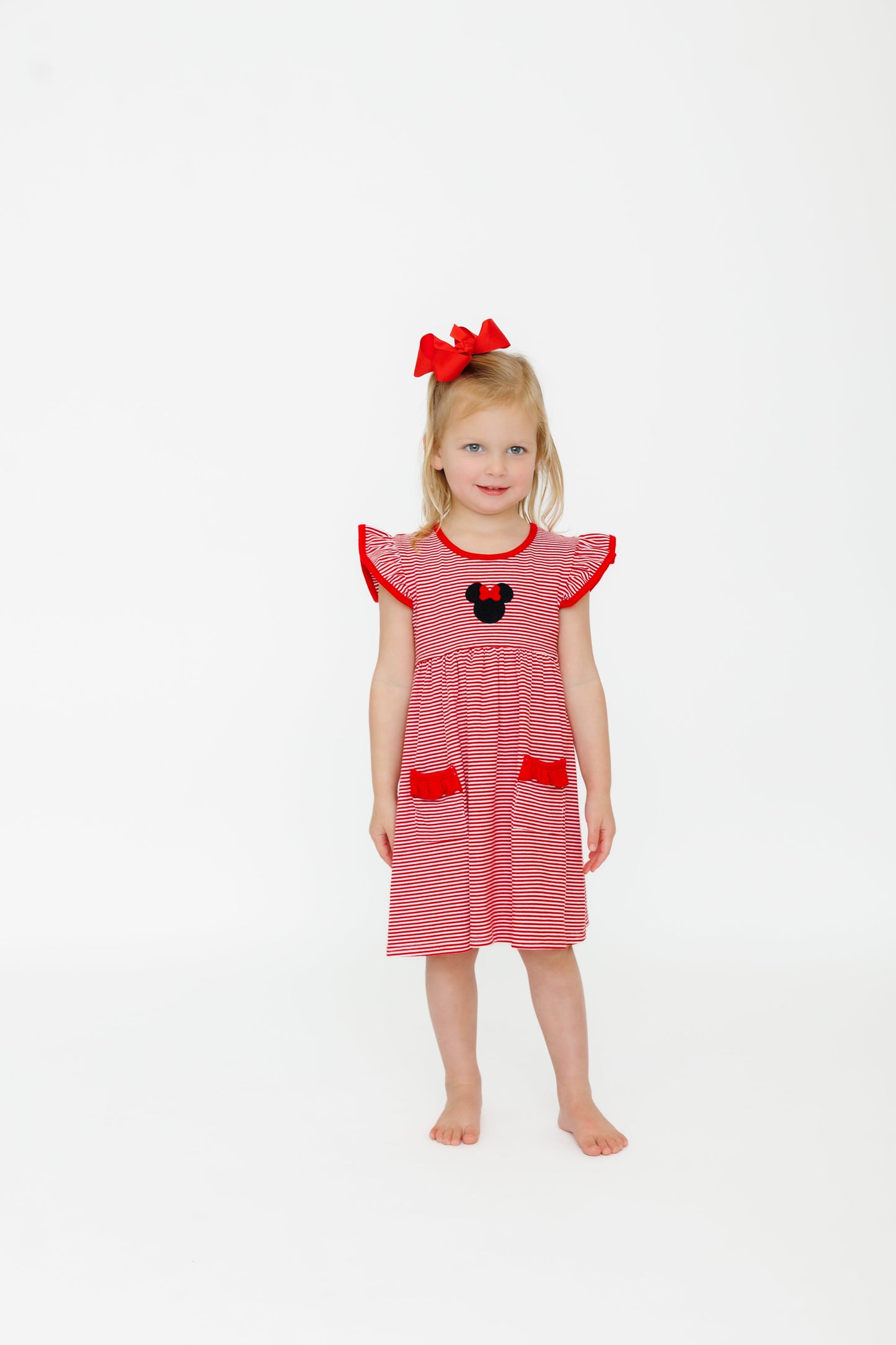 Red Stripe Mouse Dress