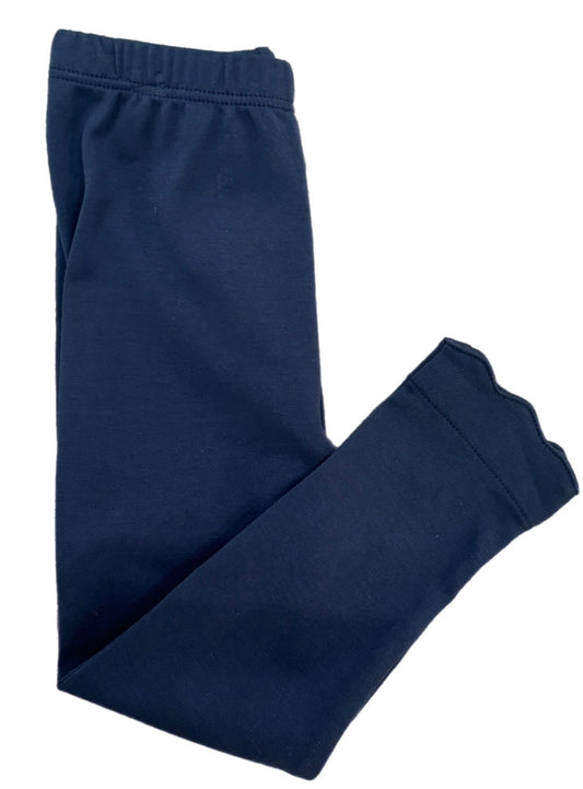 *PRE-ORDER* Navy Scalloped Leggings