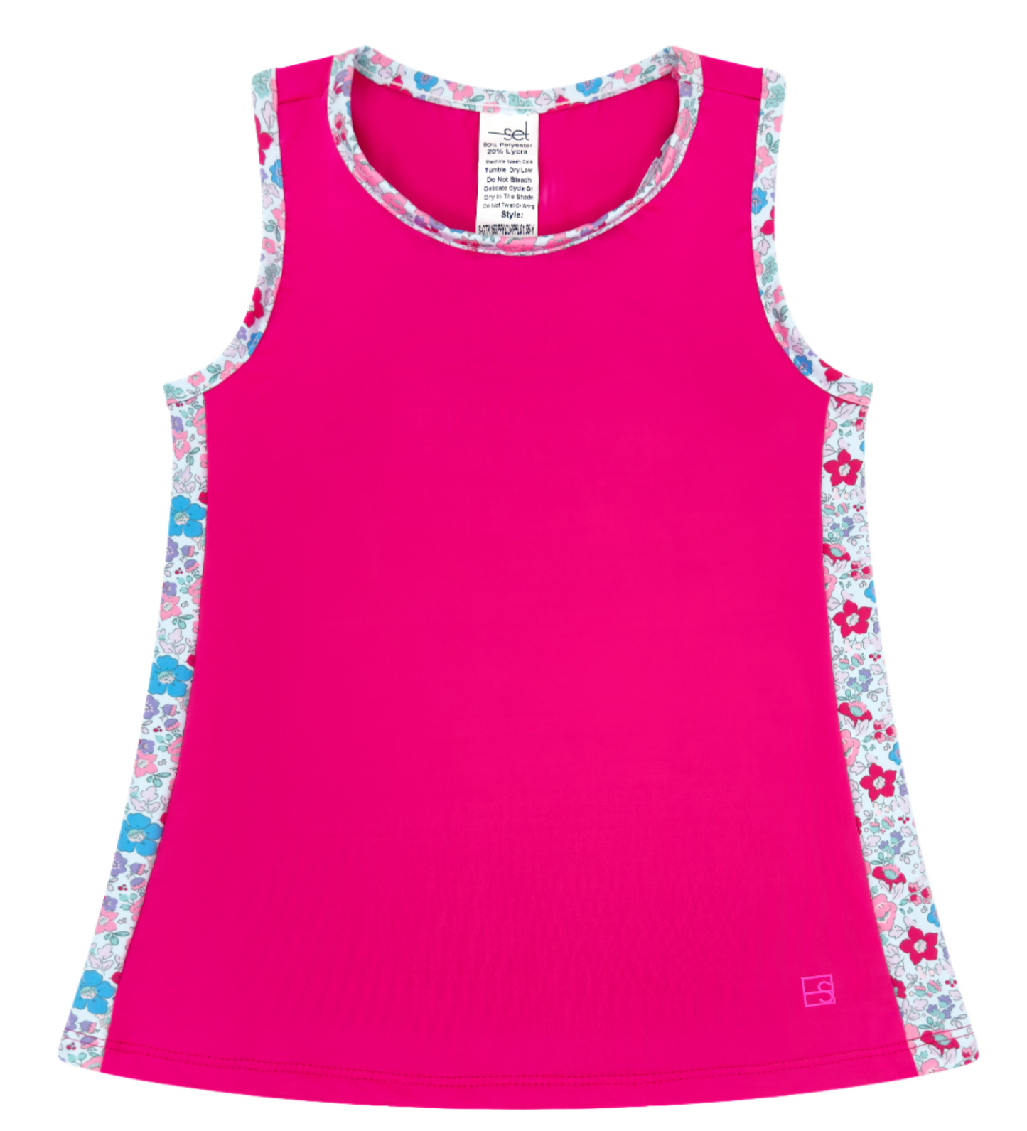 Nicole Tank- Power Pink/Bloomberry Floral