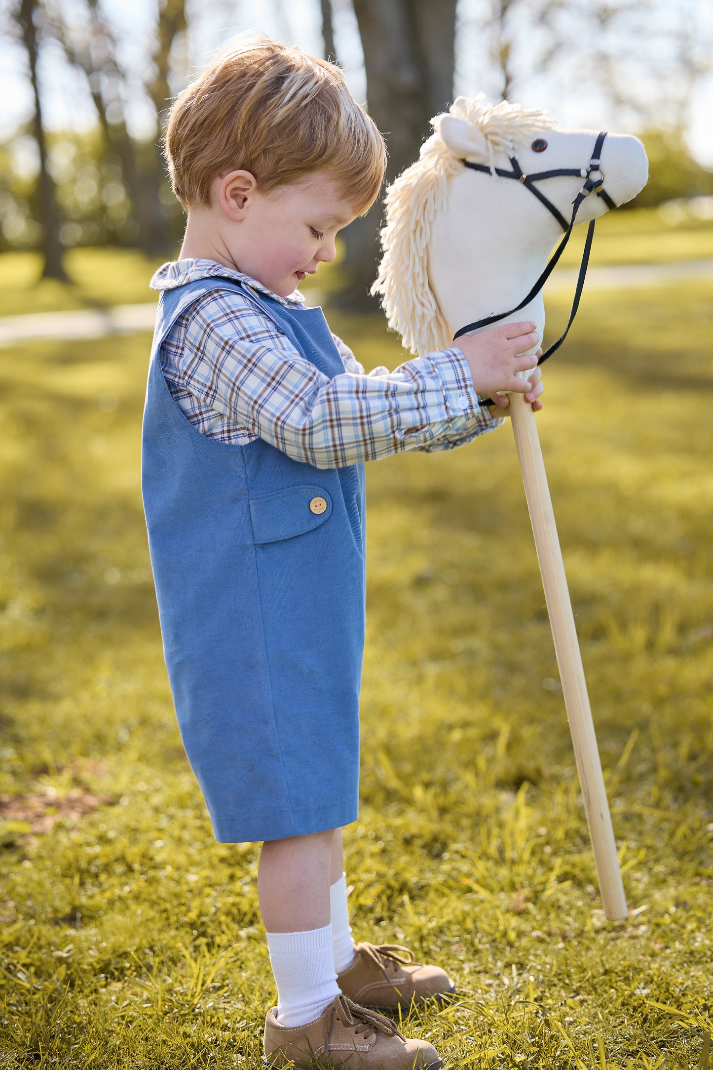 Button Tab John John - Stormy Blue Corduroy