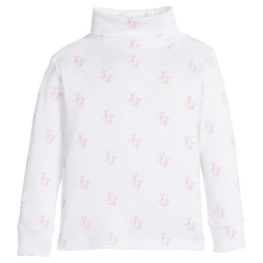 Printed Turtleneck - Pink Cowboy Boots