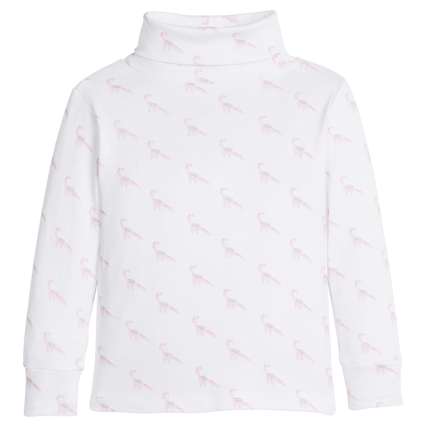 Printed Turtleneck - Pink Dinosaur