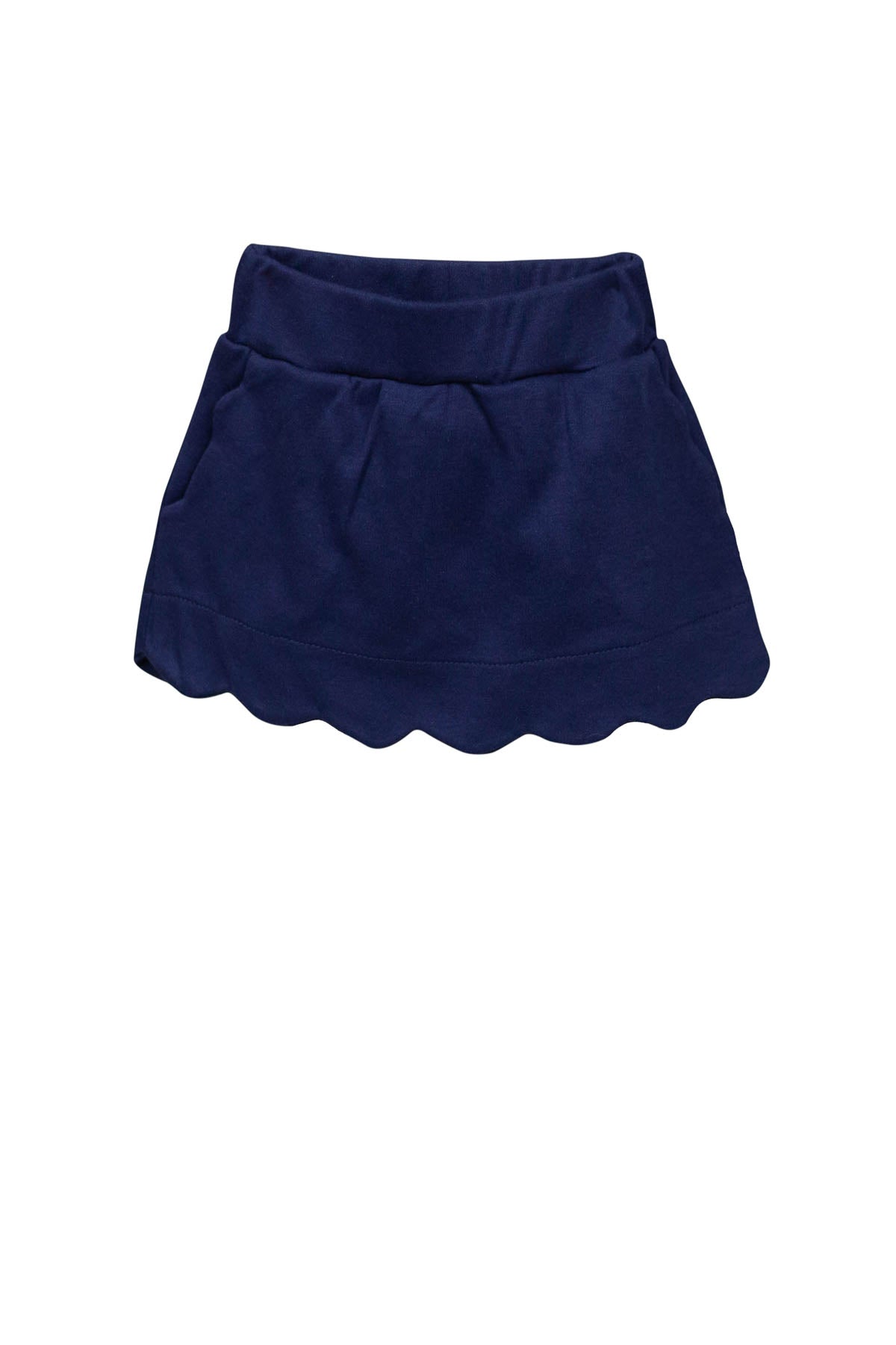 Navy Scallop Skort