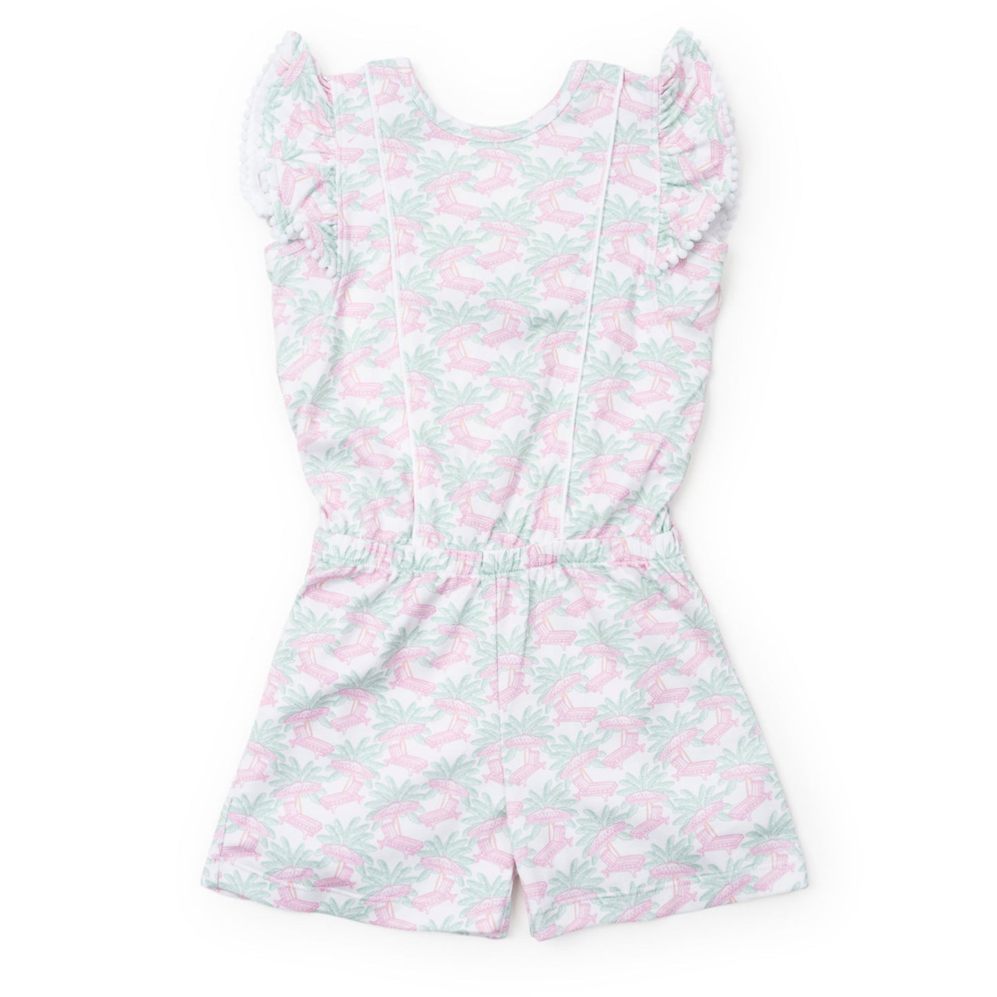 Rae Girls' Romper - Poolside Palms