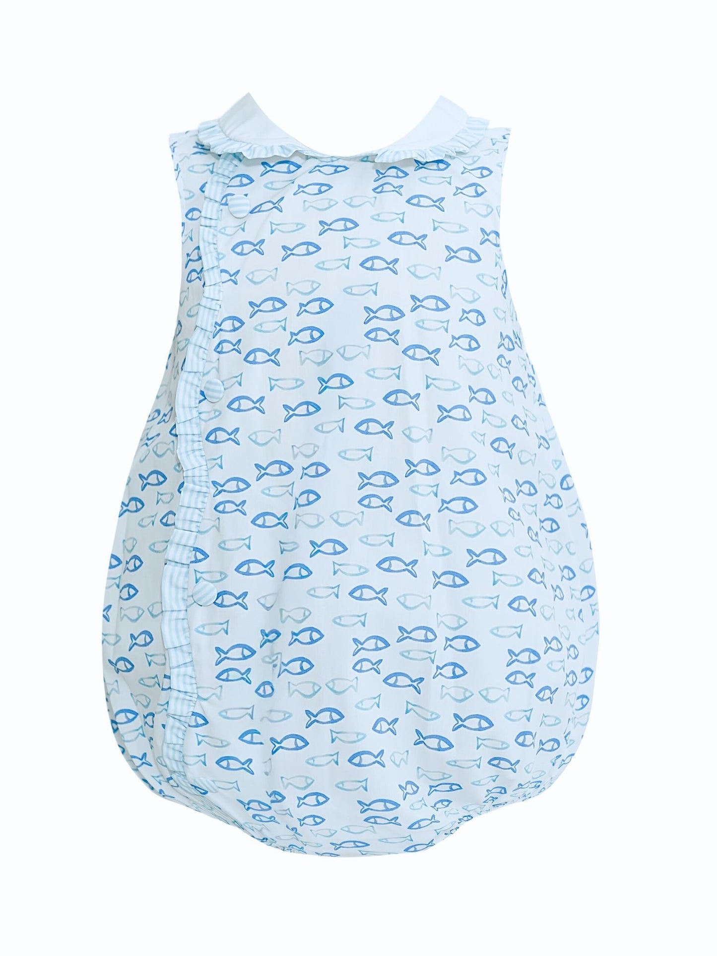 Claire Blue Seaside Fish Scallop Bubble