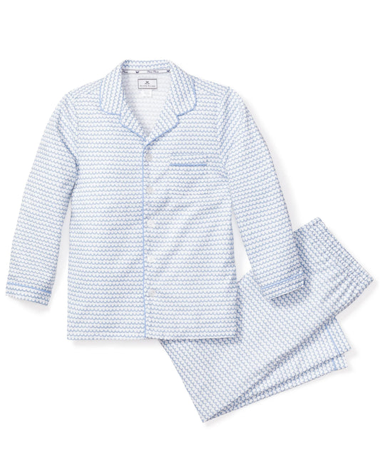 Kid's Twill Pajama Set in La Mer