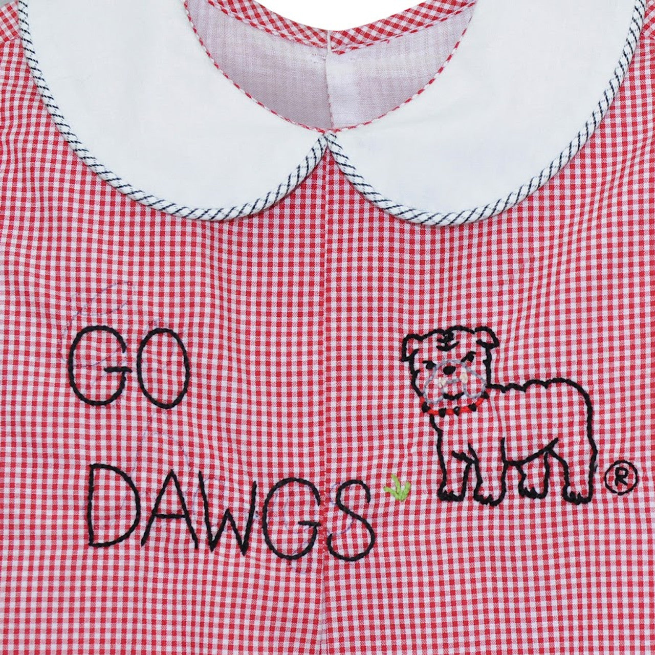 Embroidery Go Dawgs ® Dress- Red Gingham