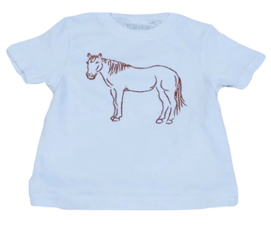 SS Light Blue Horse T-Shirt