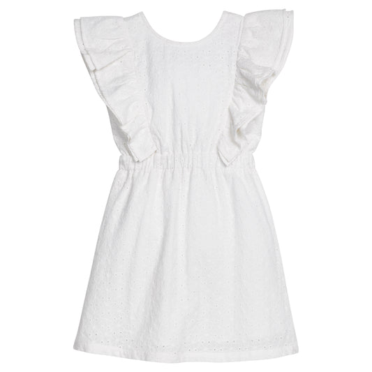 Sadie Dress - White Trellis Jacquard