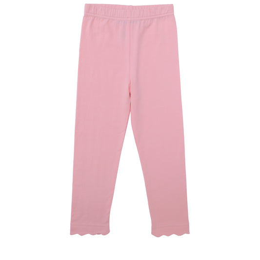 Scallop Leggings - Light Pink