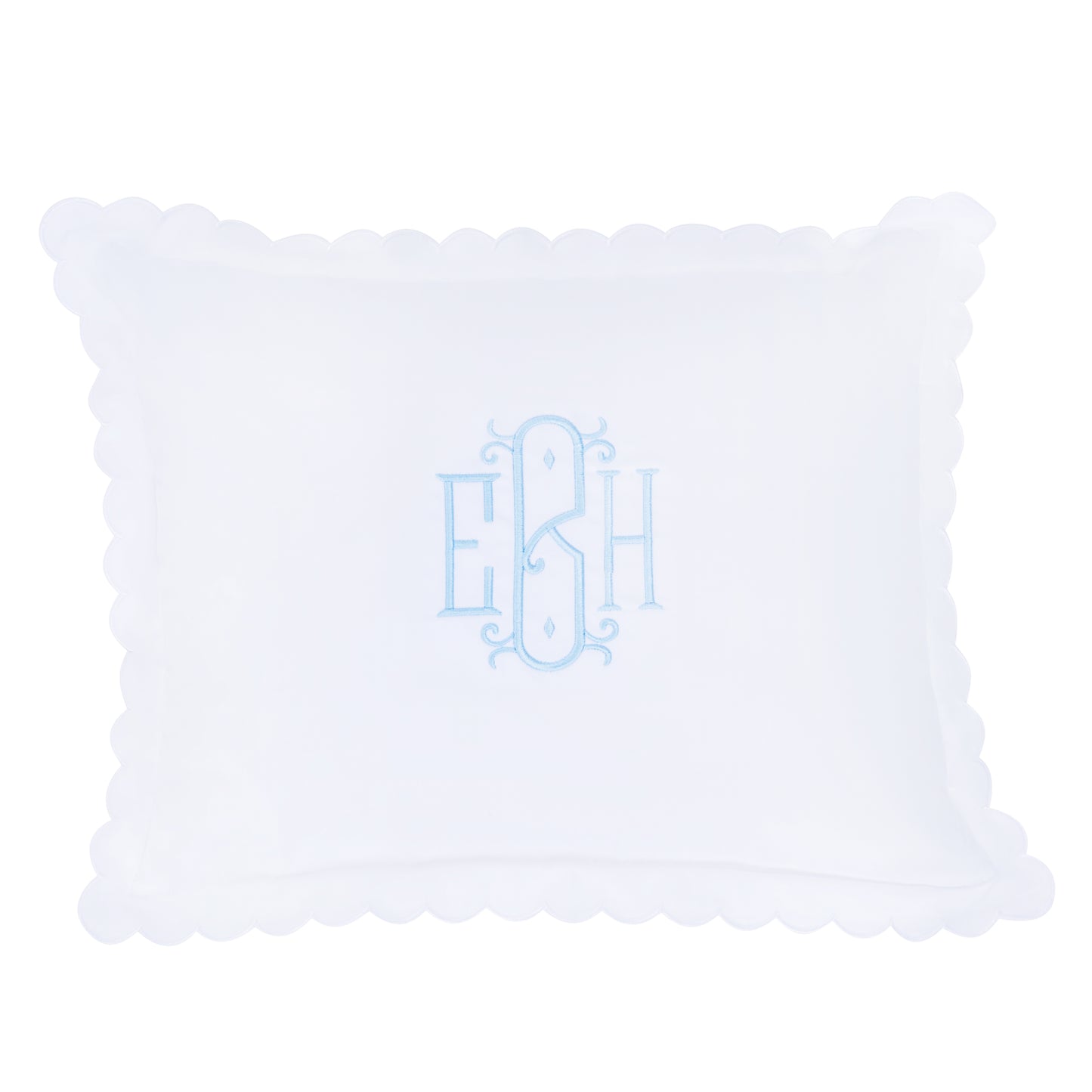 Scallop Baby Pillow - White