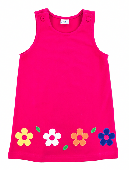 Knit Jumper- Pink with Flowers