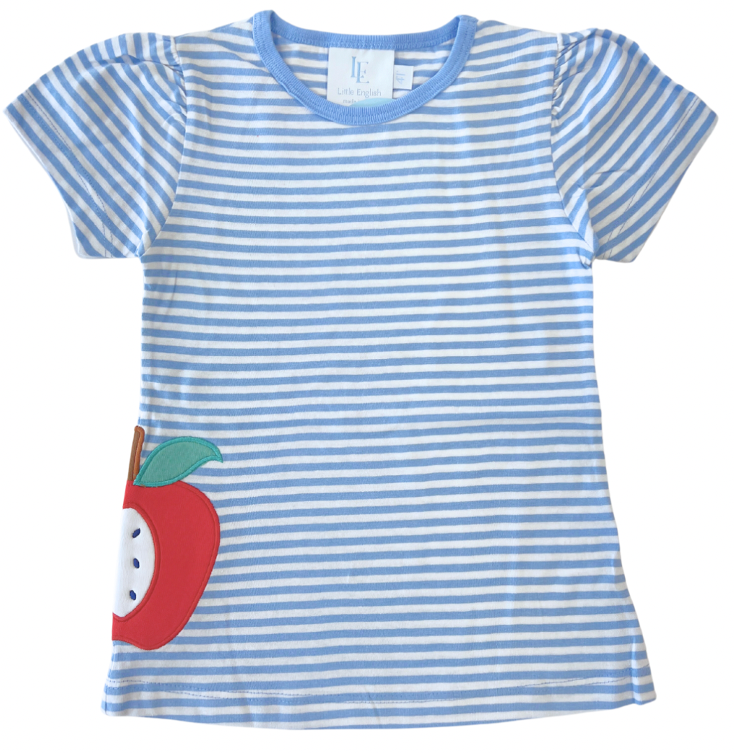 Girl Applique T-Shirt- Apple