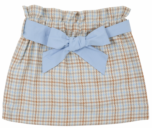 Beasley Bow Skirt- Henry Clay Houndstooth