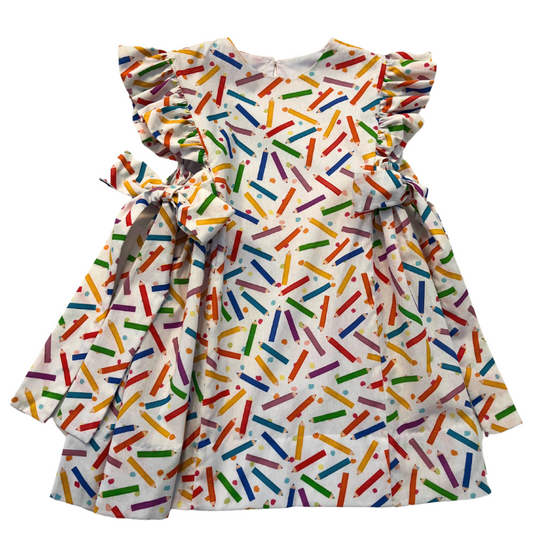 Pina Apron Dress- Crayons