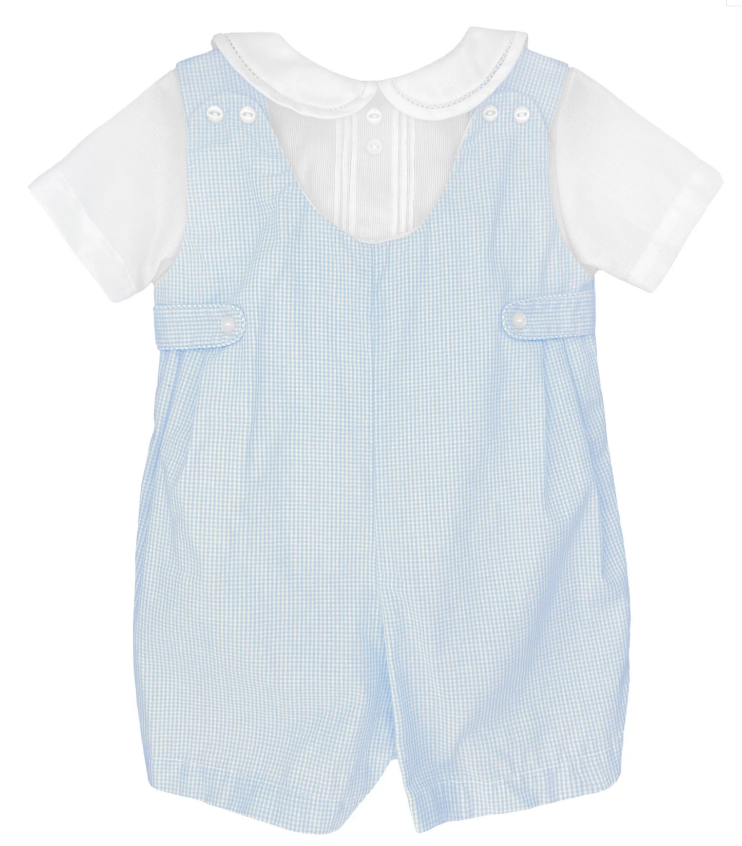 Romper with Side Tabs- Blue