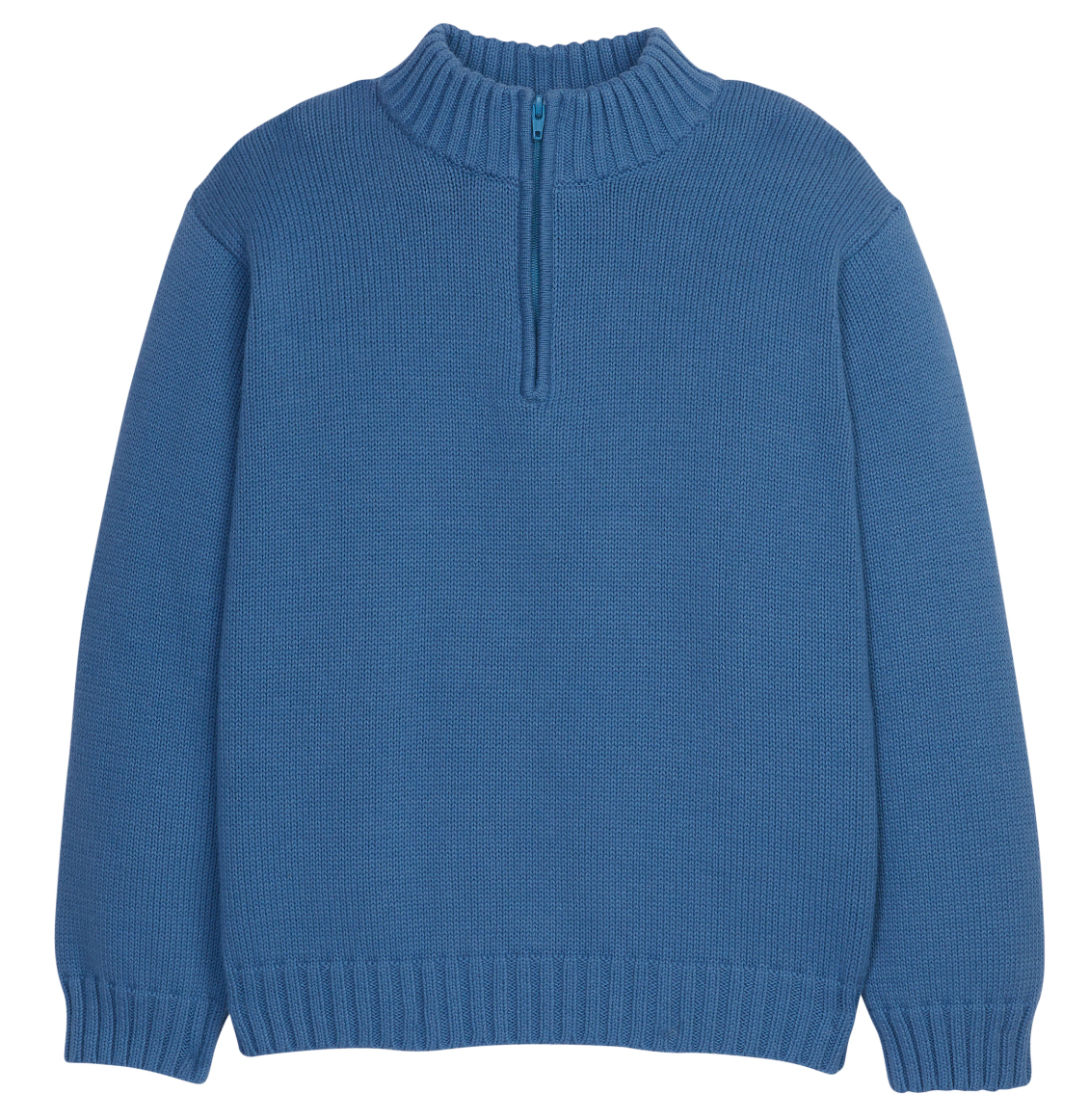 Quarter Zip Sweater- Stormy Blue