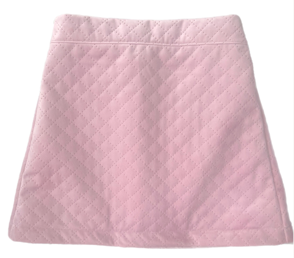 Quilted Skirt- Pink
