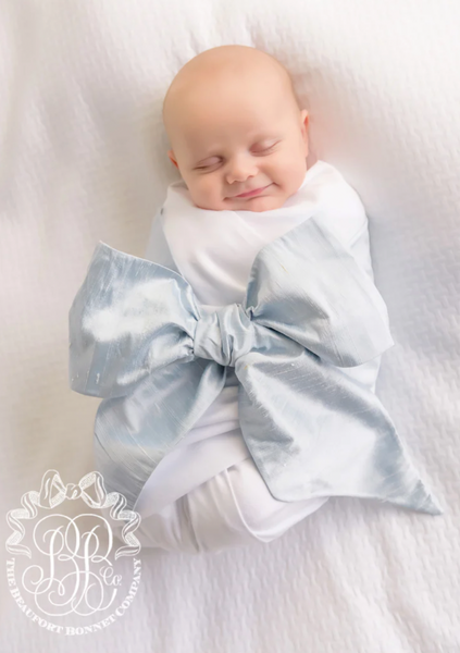 Blue on sale bow swaddle