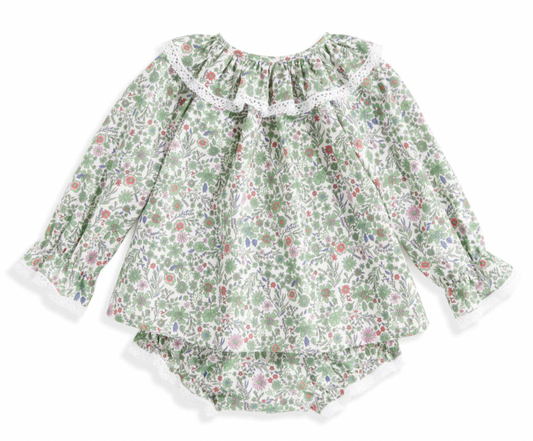 Birdie Bloomer Set- Jade Floral