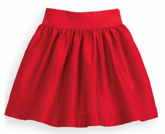 Party Skirt- Red Taffeta