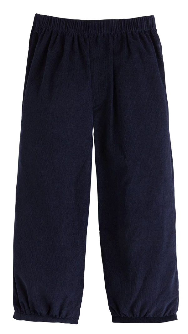 Banded Pull on Pant- Navy Corduroy