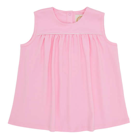 Dowell Day Top- Pier Party Pink/Worth Avenue White