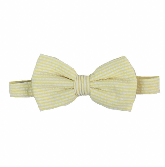 Baylor Bow Tie- Seaside Sunny Yellow Seersucker