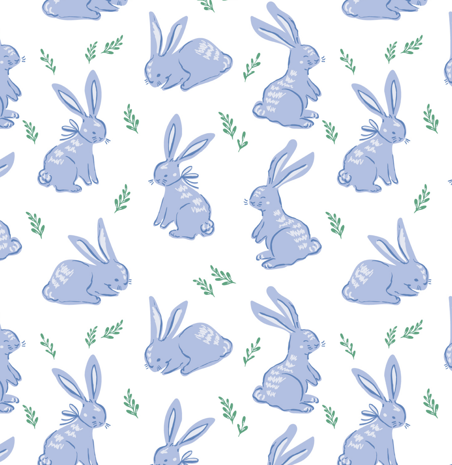 Parker Zippered Pajama- Bunny Hop Blue