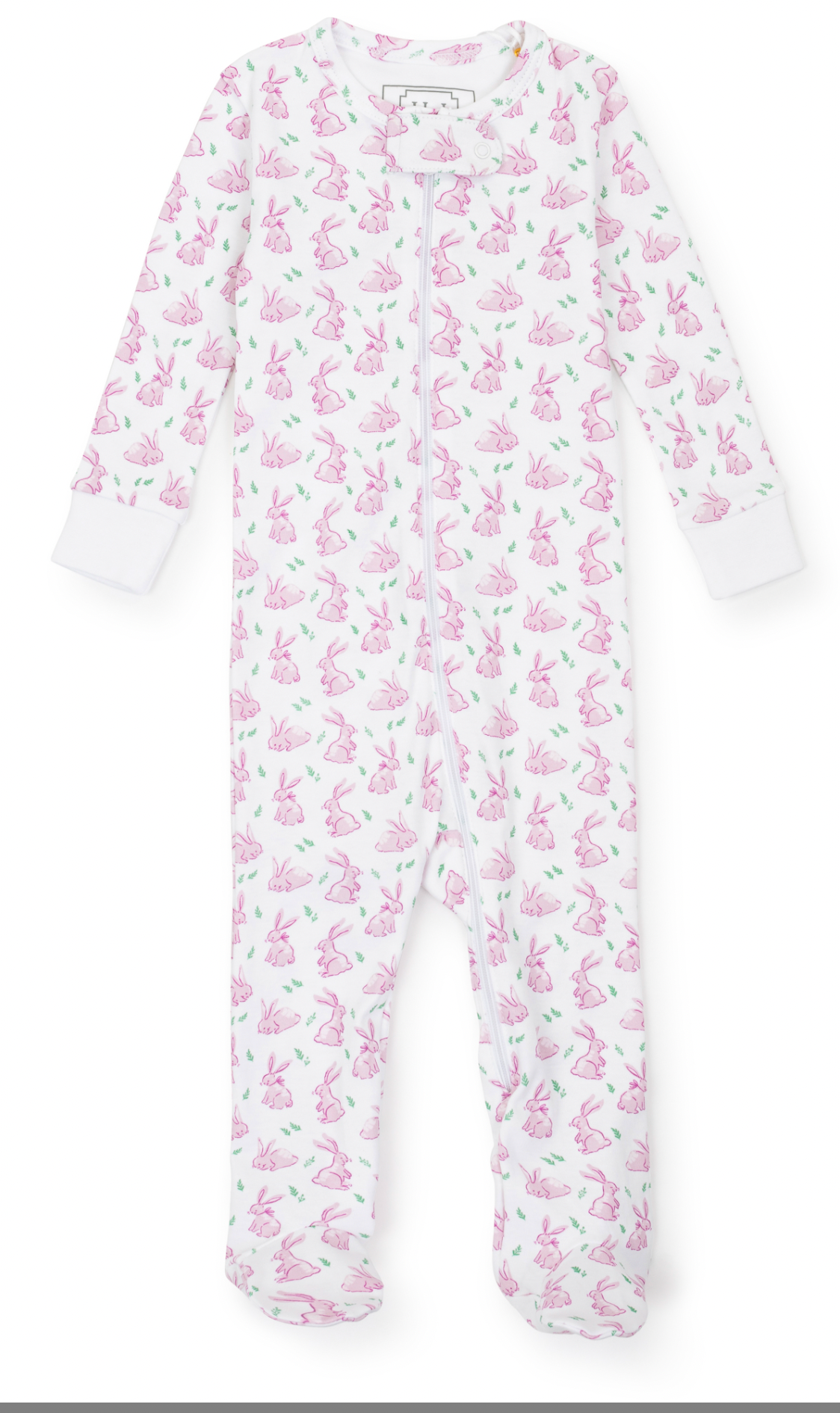 Parker Zippered Pajama- Bunny Hop Pink