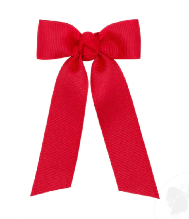 Red Hair Bowtie with Knot Streamer