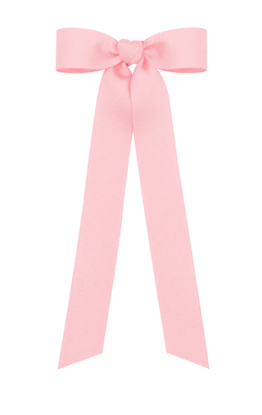 Light Pink Hair Bowtie with Knot Streamer