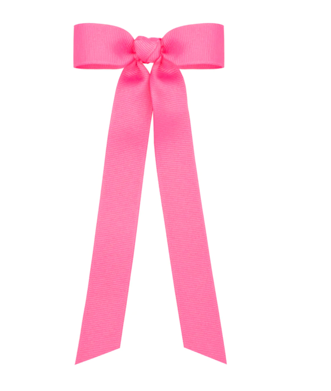 Hot Pink Hair Bowtie with Knot Streamer