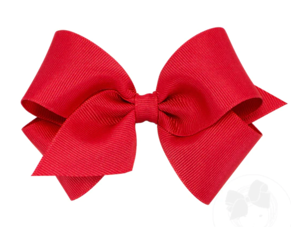 Solid Grosgrain Basic Bow - Red
