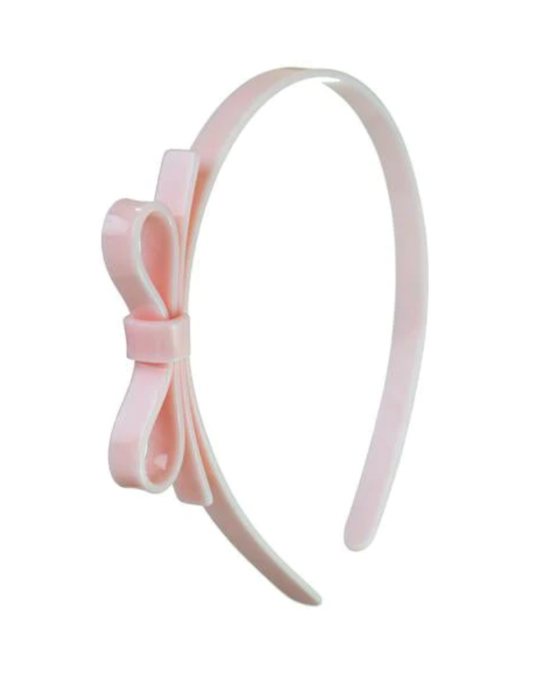Pale Pink Thin Bow Headband