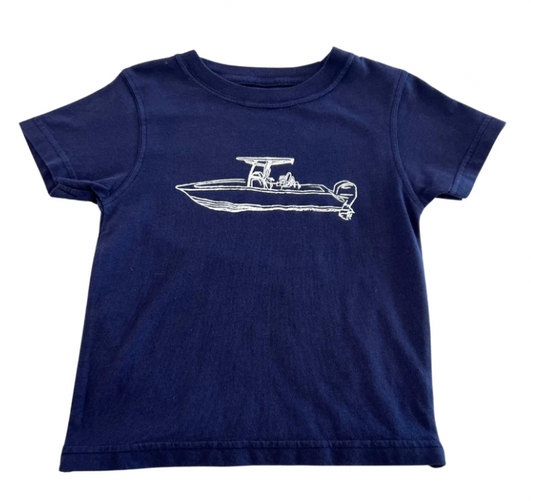 Navy Center Console Boat T-Shirt